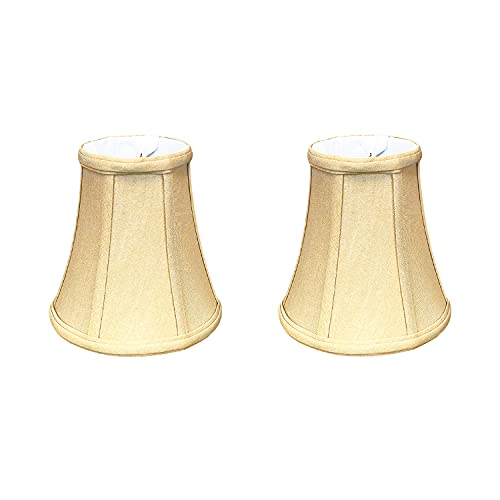 Image of Royal Designs, Inc. BSO-704FC-6AGL-2 True Bell Basic Lamp Shade with Flame Clip, 3.5 x 6 x 6.25, Antique Gold, 2-Pack