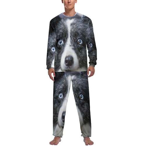 Ensemble de pyjama homme haut et bas pantalon vêtement de nuit