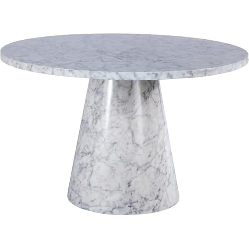 Meridian Furniture Omni White Faux Marble 48' Round Dining Table