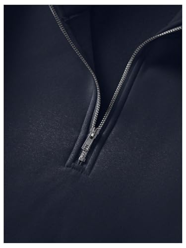 SOLY HUX Men's Half Zip Sweatshirt Mock Neck Long Sleeve Drop Shoulder Casual Pullover Tops4