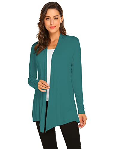Image of Newchoice Womens Casual Lightweight Long Sleeve Cardigan Soft Drape Open Front Fall Dusters (S-3XL)