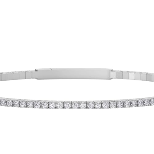 Sparkles 1-5 Carat Lab Grown Diamond Tennis Bangle for Women in 14K Gold, EF-VS Clarity, IGI Certified, 4 Prong Lab Created 1-5 cttw Round Brilliant Diamond Tennis Bangles, Premium Collection or Jewelry Gift - Image 4