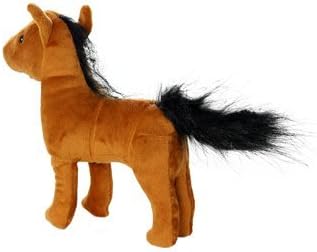 Miniatura 2 de MIGHTY - Caballo junior de granja - Chirriador de múltiples capas. Hecho duradero, fuerte y resistente. Juguete interactivo para perros (Tug, Toss &