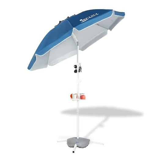 Best frankford umbrella for windy beach Seazul 6.5ft Portable Sun Shade Umbrella