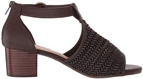Bella Vita Women's Fashion Casual Heeled Sandal, Brown Woven, 6.5 Wide | Image 5
