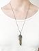Top Plaza Antique Silver Flower Wrapped Natural Tiger Eye Stone Healing Crystal Necklace
