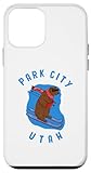 Carcasa para iPhone 12 mini Oso Esquiando En La Pista De Esquí Divertido Parque Ciudad Utah Souvenir