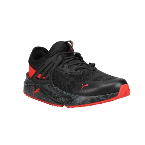 PUMA Pacer Future Marbleized AC PS Boys' Toddler-Youth Sneaker 11.5 M US Little Kid Black-High Risk Red-Castlerock-Marble2