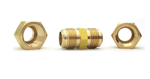 Image of Air Conditioning Copper Pipe Extension for Joint Double Connector Intermediate Connection Head Free Welding Butt Tube Diameter 6-19mm Flare Nut (3 /4 inch (19.05mm) Tube)