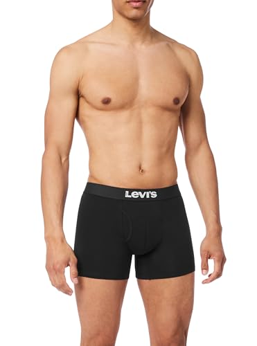 Levi's Men's 5-Pack Solid Basic Boxer Brief, Black Combo, Medium - image 2