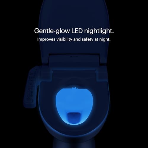 Brondell SE400-RW Swash SE400 Electric Bidet Toilet Seat With Heated Seat, Oscillating Stainless Steel Nozzle, Warm Air Dryer, Night Light, Gentle Close Lid, White Side Arm Control, Round thumbnail 8