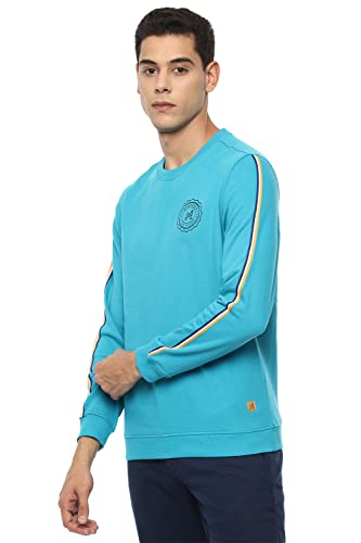 Image of Van Heusen Men's Cotton Blend Round Neck Hoodie