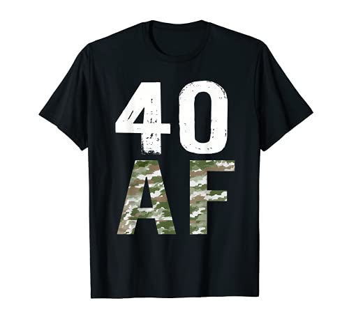 Camiseta militar 40 AF Vintage 40th Birthday Camiseta