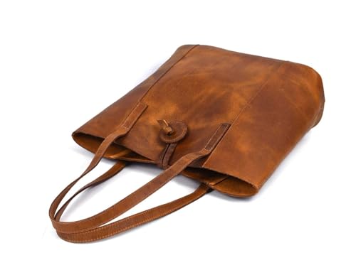 Image of Genuine Leather Tote Bag | Handbag | Shopper Purse Shoulder Bag