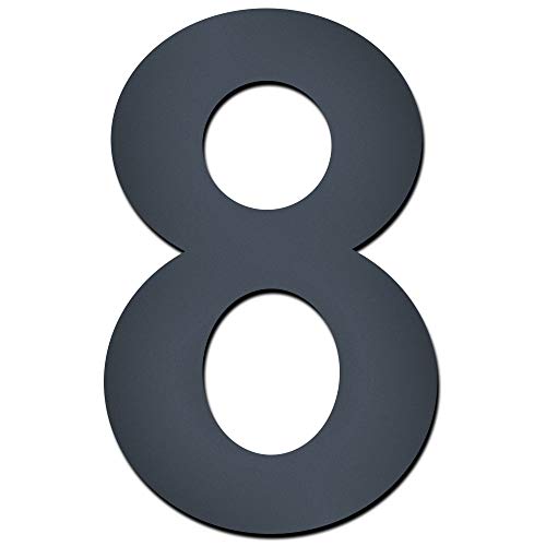 MOCAVI HS40 numéro de maison anthracite avec points adhésifs hauteur 5,5-7,5 cm, Hausnummer:Ziffer 8 Cover