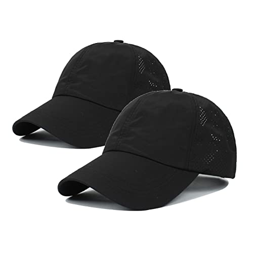 Image of Quick Dry Fit Baseball Cap - Water Repellent Sun Hat for Fishing, Running, Hiking, Golf, Surfing, Sailing, Boating