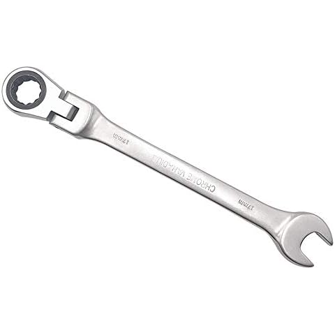 Ratchet Spanner 17MM Steel Ratcheting Combination Wrench, Polished Chrome Finish DIY Hand Tools Ratchet Spanner Set Cover