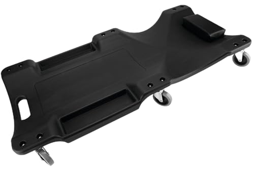 Image of Performance Tool W85006BULK 40 in. Plastic Mechanics Creeper Black | Automotive garage and shop floor creeper. Six 360-degree swivel casters. 300 lb capacity. Built-in storage tray