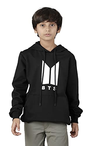 Image of KYDA KIDS Boys Cotton Regular Fit Hooded Neck Hoodies - Sweatshirt with Hoodies Full Sleeves Winter Wear, Long Sleeve Sweatshirts for Boys
