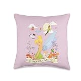 Disney Peter Pan Tinker Bell Never Land Flowers and Flight Throw Pillow