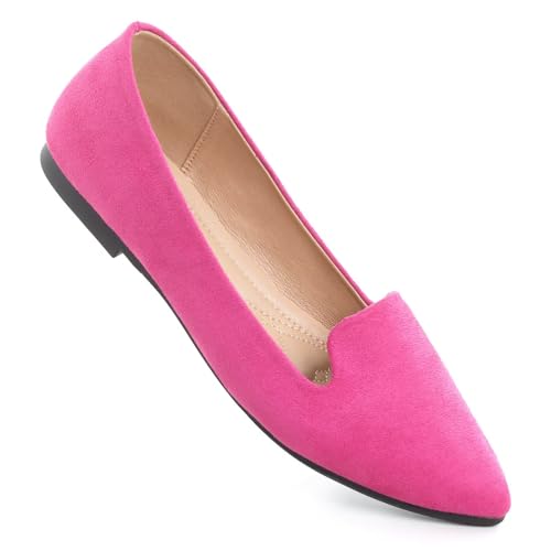 Image of Dear Time Women's Classic Ballets Pointy Toe Flats Comfortable Dress Flats Office Work Shoes