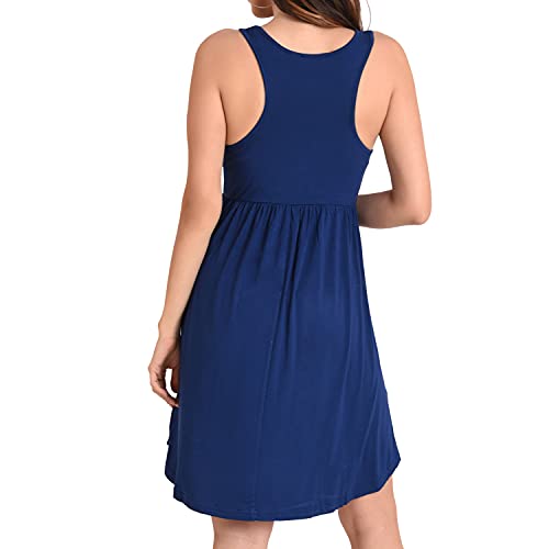 Image of Miss Lavish London Sleeveless Dresses for Women -Casual Summer Dresses with Pockets, Women's Fashion Midi Dress