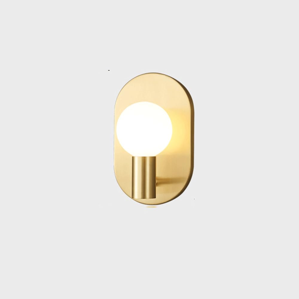 SMCCYYSD Scandinavian Read Wall Lamp Bedroom Light Luxury Full Copper Lights Modern Staircase Decorative Sconces Corridor Entrance Coffee Shop Mounted Lighting Fixture,A