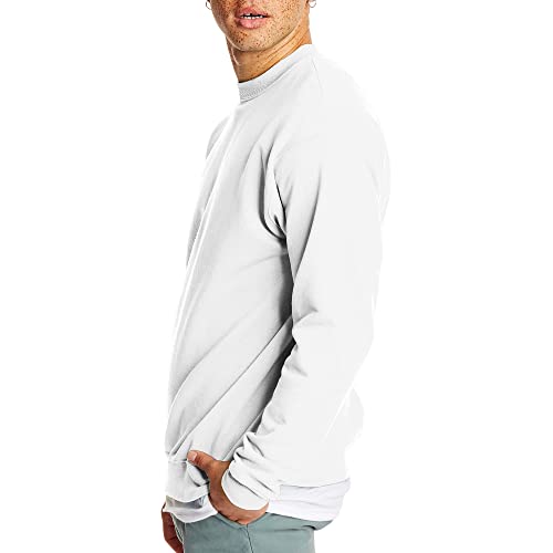 Hanes Men's Ecosmart Sweatshirt, White, Small #TOP2