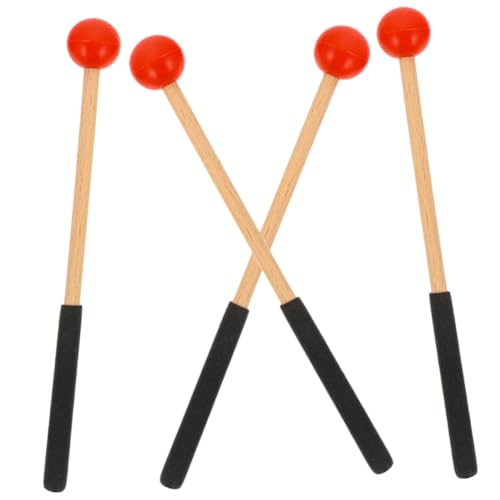 HANABASS 2 Pairs Marimba Mallets Durable Percussion Drum Mallets with Maple Handles for Xylophone and Other Instruments for Musicians and Beginners Reliable and Performance