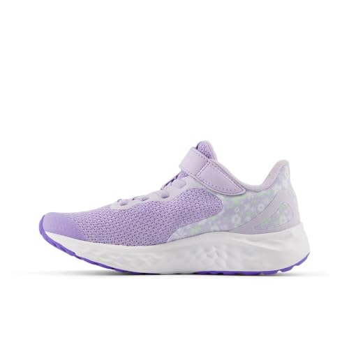 Image of New Balance Kid's Fresh Foam Arishi V4 Bungee Lace with Top Strap Running Shoe, Bright Lavender /Violet Crush, 2 M Little Kid