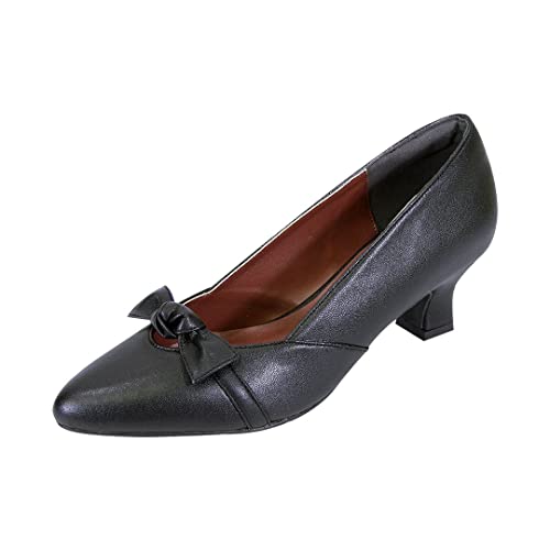 Peerage Belle Women's Wide Width Bow Accented Dress Pumps