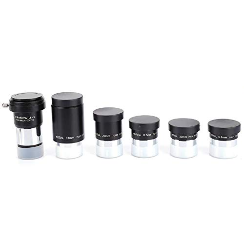 Maxmartt Telescope Eyepieces,2X Telescope Barlow Lens + Plossl 6.3mm
