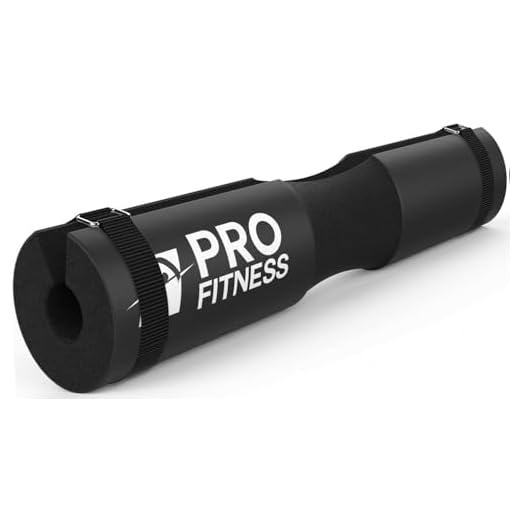 ProFitness Barbell Pad Squat Pad- Shoulder Support for Squats, Lunges & Hip Thrusts - for Olympic or Standard Bars (Jet Black)