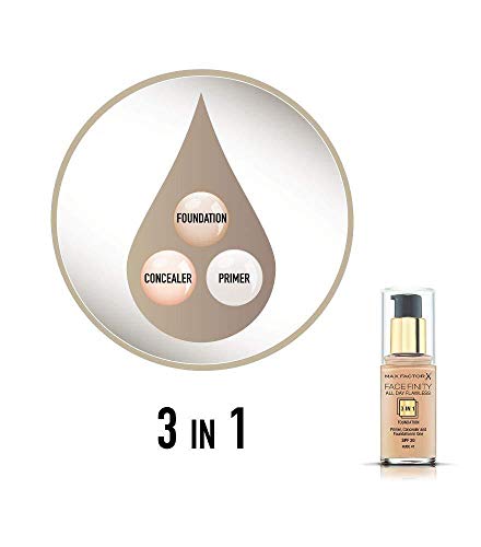 Image of Max Factor Facefinity All Day Flawless 3 In 1 Foundation SPF 20, No. 47 Nude