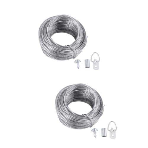 Kit suspension murale câble acier plastique pour éviter les chutes - 2