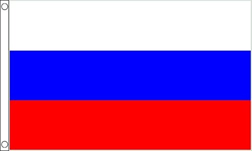 Flagtex Russia Flag Small 3ft x 2ft (90cm x 60cm), Russian National Flag Tricolour, Garden Display Outdoor Polyester Flag