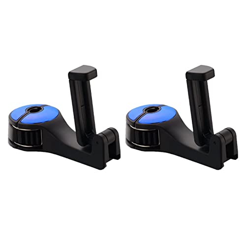 [2er-Pack] Auto-Rücksitzhaken | 2 in 1 Auto Kopfstütze versteckter Haken | Kopfstützenhalterung Geldbörsenhalter für Auto | Autositzhaken für Telefon, Geldbörsen, Spielzeug, Lebensmittel und Taschen Cover