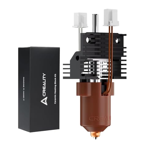 Creality 2025 K1 SE/K1C/K1 Max/K1 Upgrade Ceramic Heating Block Kit New Version Terminal with Buckle K1 Series 600mm/s High-Speed Printing Hot End Extruder Hotend for 3D Printer K1 Series