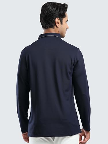 Image of STELLERS Men's Full Sleeve Polo T-Shirt | Premium Cotton | streatchable | Enzyme bio Washed | Feather Touch Feel | Sustainable