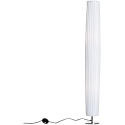 Lamparas Noche Conforama HomCom Lámpara de Pie Moderna con 2 Luces E27 40W y Pulsador de Pie con Base de Acero Inoxidable 120cm - Color Blanco