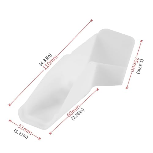 Namvo RV-Ablaufrohr, Regenrinnenauslauf, Wohnwagendach-Regenablauf, Pilotrinne, Dachablaufrohr, Zubehör, 2 rechte Seite und 2 Linke Seite, weißer Kunststoff