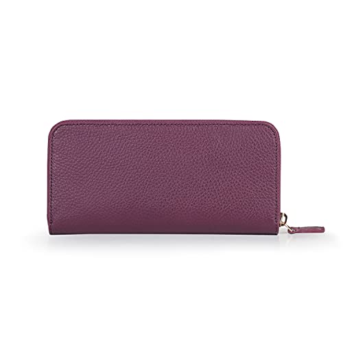 Leather Zippered Clutch with Phone Compatible Slots2