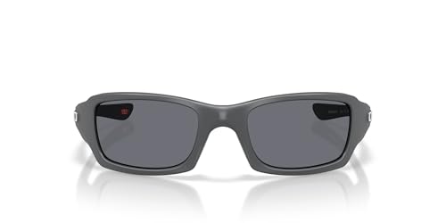 Oakley Sunglasses for Men - OO9238 Fives Squared Rectangular Sunglasses - Matte Carbon/Grey - Size 54