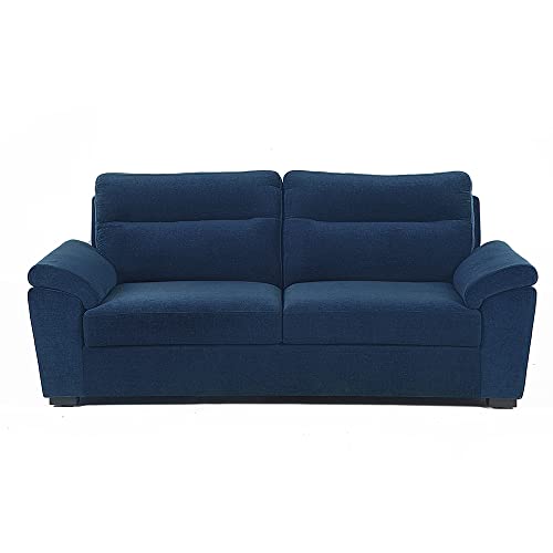 Image of Wakefit Sofa Set | 3 Year Warranty | Sofa 5 Seater, 5 Seater Sofa for Living Room, Wooden Sofa Set, Sofa Set 3+2 Seater - Lounger(Malphino : Cobalt Blue)