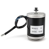 Electric Scooter Motor 12V 120W, Electric Brushed Motor High Speed Small Brush Motor with Belt Pulley E Scooter Accessory, Pulse 12v Motor for Scooter
