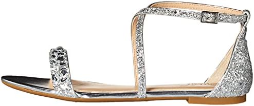 Jewel Badgley Mischka Osome Glitter Flat Sandals | Image 7