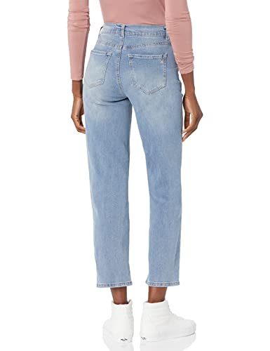 WallFlower Women's Fearless Curvy Straight Denim Super High-Rise Insta Vintage Juniors Jeans2