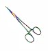 Kelly Hemostat Forceps Straight 5.5" Stainless Steel with Multi Color Rainbow Titanium Coating by Artzone