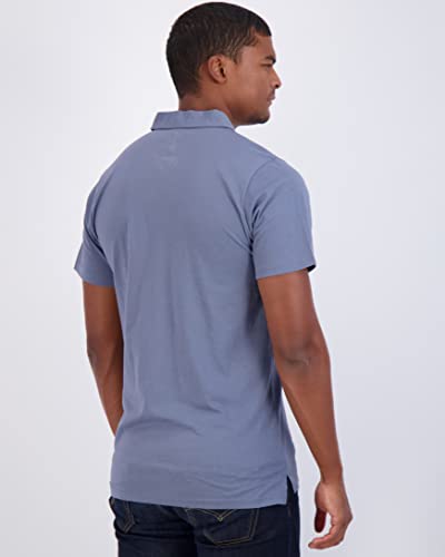 Real Essentials 3 Pack: Men's Casual Jersey Cotton Short Sleeve Quick Dry Breathable Polo Shirt - (Available in Big & Tall)3