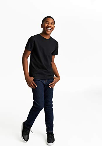 French Toast Boys' Short Sleeve Crewneck Tee,Black,5